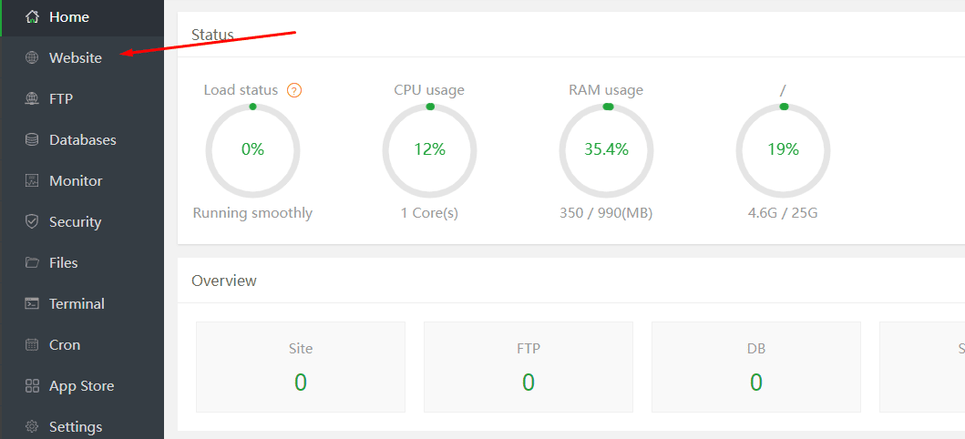 Hướng dẫn thêm website vào aaPanel