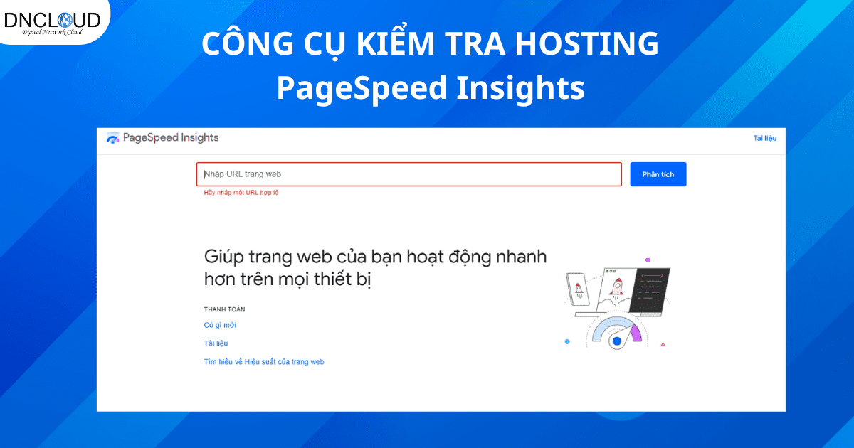 Công cụ kiểm tra Google PageSpeed Insights