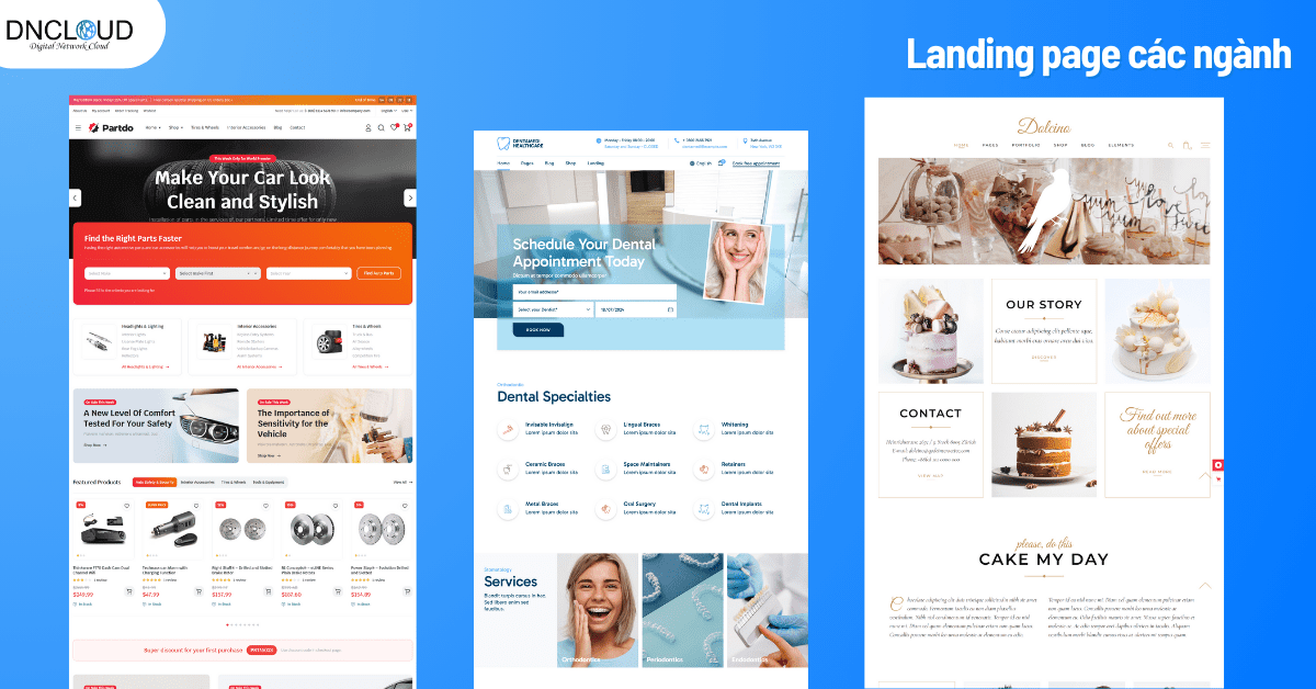 phân loại các landing page