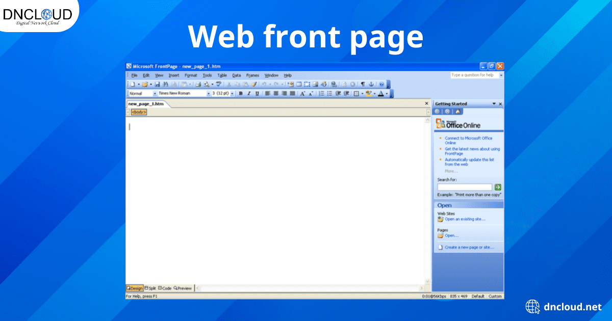Tiện ích mở rộng thiết kế web front page